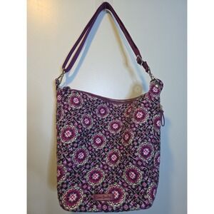 Vera Bradley Lilac Medallion Hobo‎ Bag With Matching Wallet